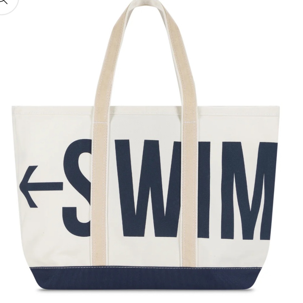 Crab and Cleek Surf/Sand Tote {Navy/Natural/Orange} - Picture 3 of 10